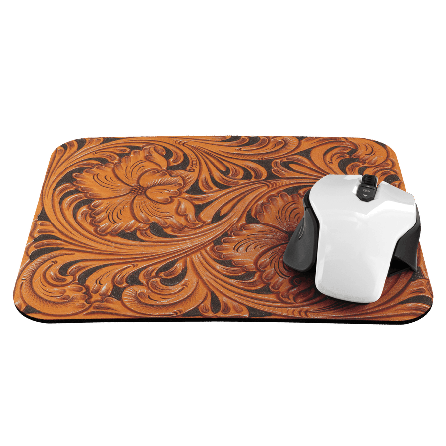 Carved Flowers Mousepad - Yellowstone Style