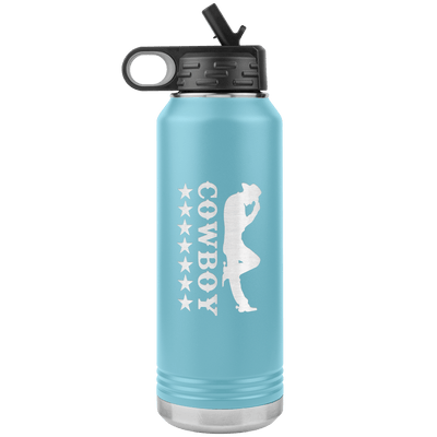 Cowboy 32 oz Water Bottle Tumbler - 13 colors available - Yellowstone Style