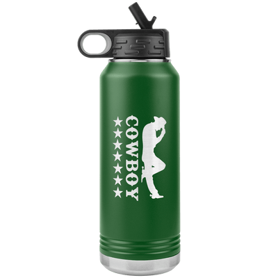 Cowboy 32 oz Water Bottle Tumbler - 13 colors available - Yellowstone Style