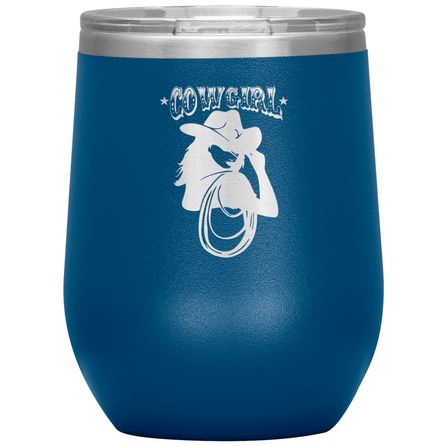 Cowgirl 12 oz Wine Tumbler - 13 colors available