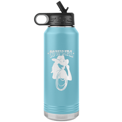 Cowgirl 32 oz Water Bottle Tumbler - 13 colors available - Yellowstone Style