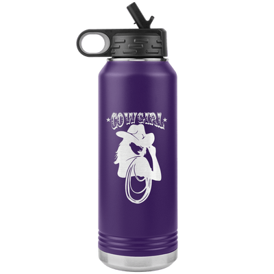 Cowgirl 32 oz Water Bottle Tumbler - 13 colors available - Yellowstone Style