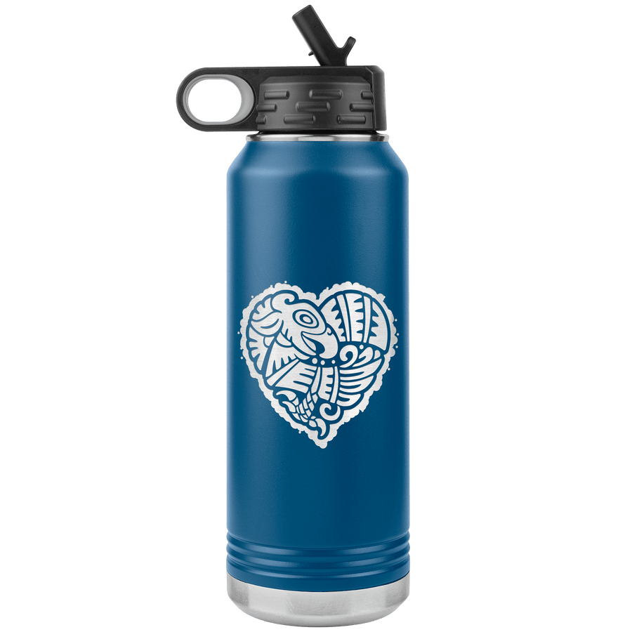 Eagle's Heart 32 oz Water Bottle Tumbler - 13 colors available