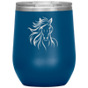 Flowing Mane 12 oz Wine Tumbler - 13 colors available - Yellowstone Style