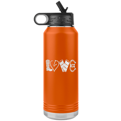 LOVE Barrel Racing 32 oz Water Bottle Tumbler - 13 colors available - Yellowstone Style