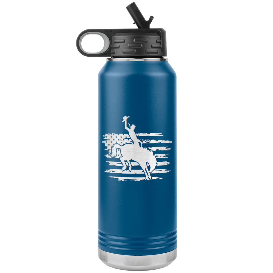 Rodeo Cowboy 32 oz Water Bottle Tumbler - 13 colors available