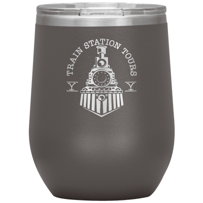 Train Station Tours 12 oz Wine Tumbler - 13 colors available - Yellowstone Style