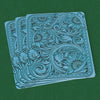 Turquoise Sunflowers Carved Leather Print Playing Cards - Yellowstone Style