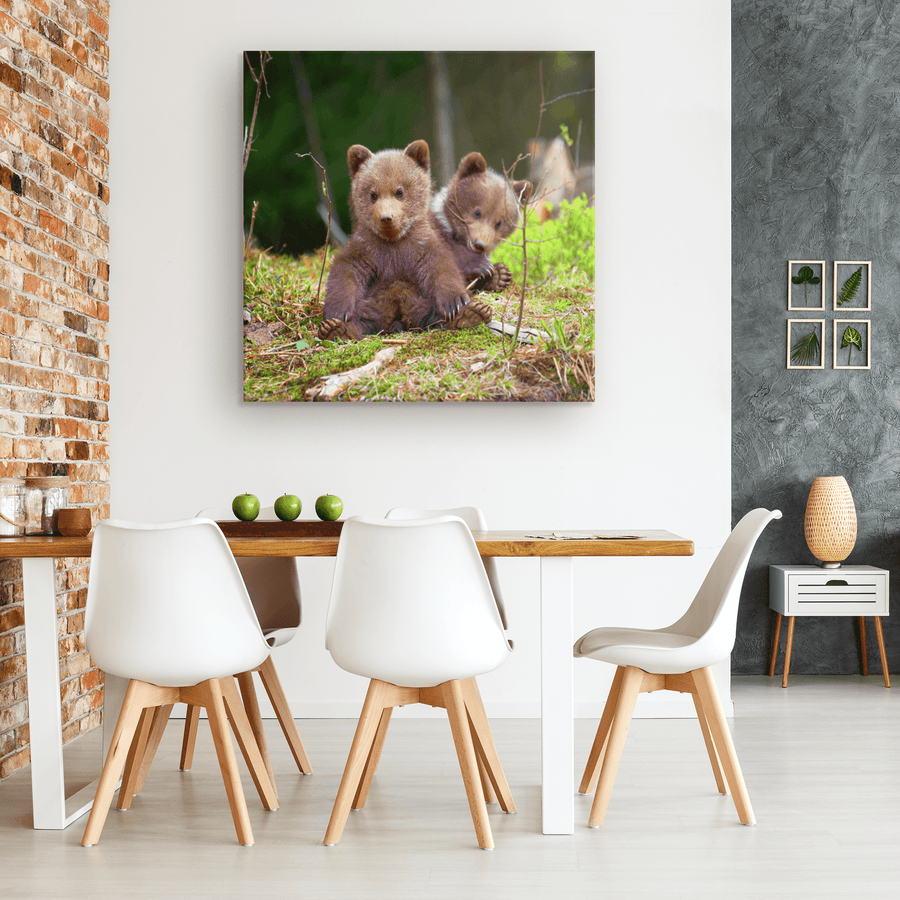 Two Little Bears Snacking - 4 sizes available