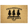 Yellowstone 3 Cowboys Outdoor Mat - choose size - Yellowstone Style