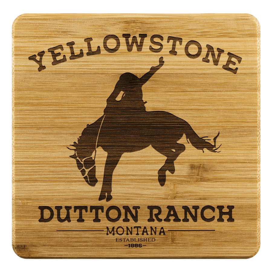 Yellowstone Bucking Horse Square Coasters