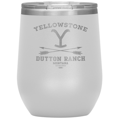 Yellowstone Dutton Ranch 12 oz Wine Tumbler - 13 colors available - Yellowstone Style
