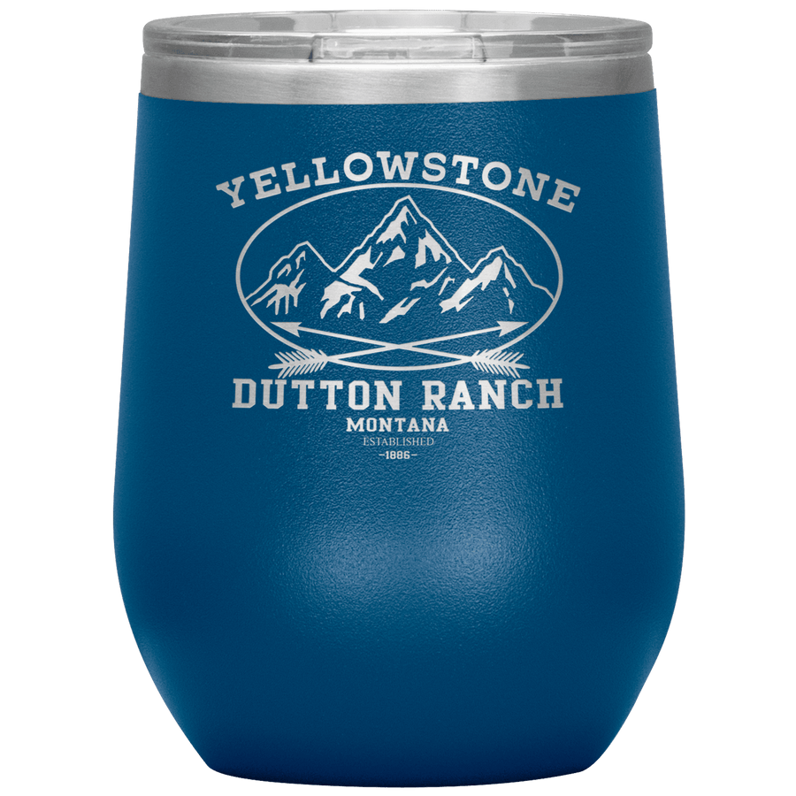 Yellowstone Mountains 12 oz Wine Tumbler - 13 colors available