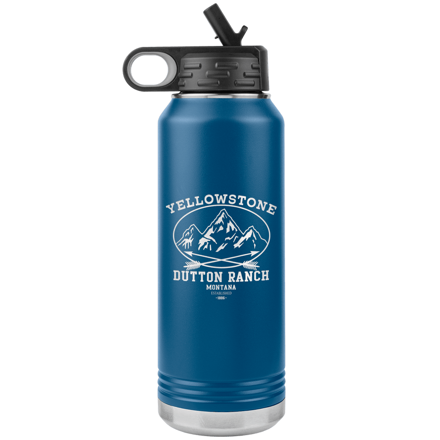 Yellowstone Mountains 32 oz Water Bottle Tumbler - 13 colors available