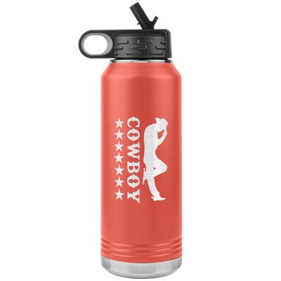 Cowboy 32 oz Water Bottle Tumbler - 13 colors available - Yellowstone Style