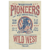 Western Pioneers Vintage Horse Race Poster
