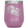 American Cowboy 12 oz Wine Tumbler - 13 colors available - Yellowstone Style