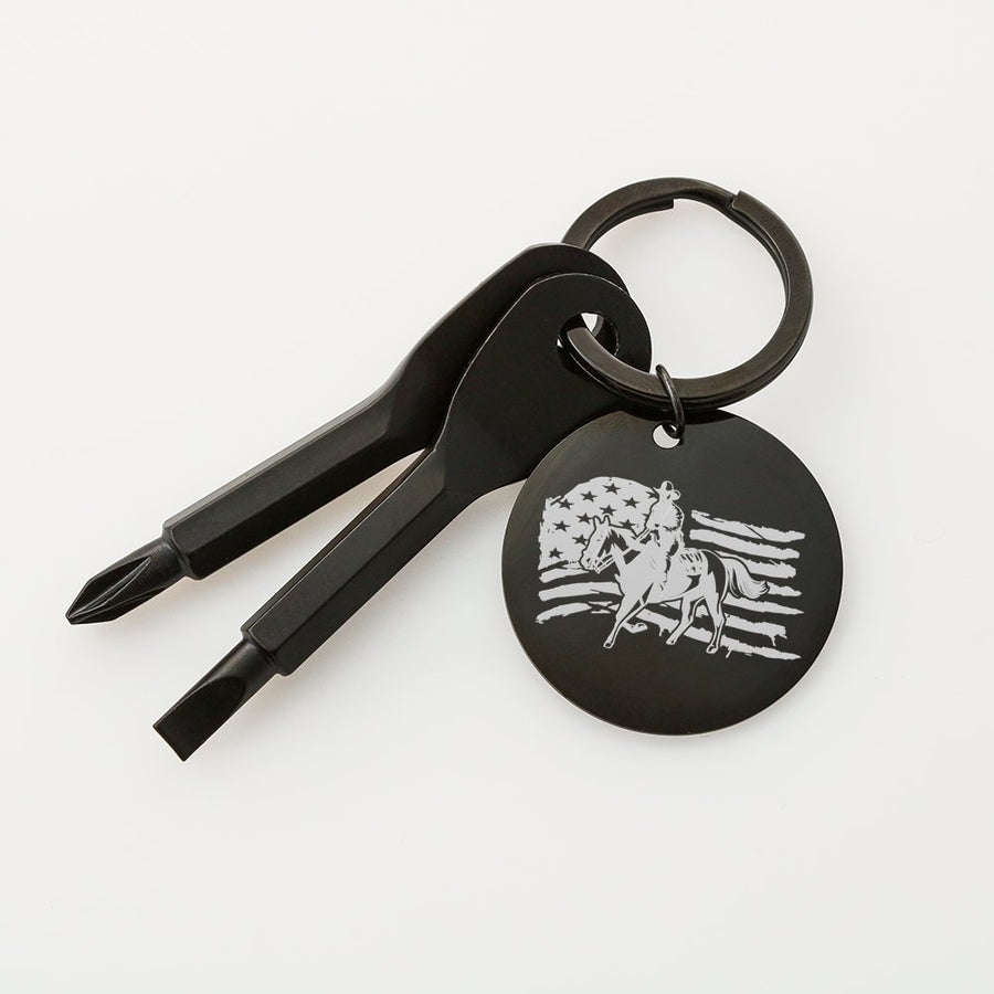 American Cowboy Screwdriver Keychain - 2 sizes available