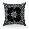 Black Bandana Pillow with Cover - 3 sizes available - Yellowstone Style