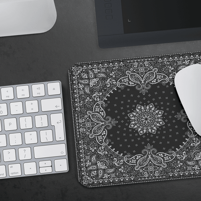 Black & White Bandana Mousepad - Yellowstone Style