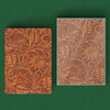 Brown Carved Leather Flowers Print Playing Cards - Yellowstone Style