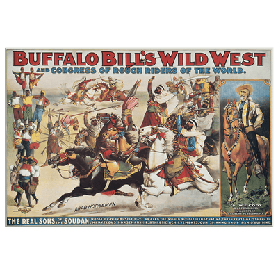 Buffalo Bill's Wild West & Congress Vintage Poster - Yellowstone Style