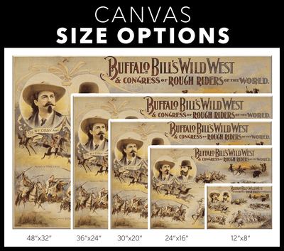 Buffalo Bill's Wild West Riders of the World Vintage Poster - Yellowstone Style