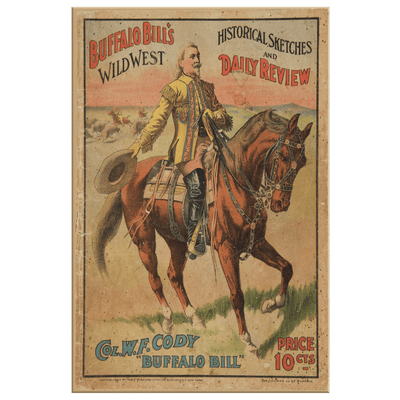 Buffalo Bill's Wild West Vintage Poster - Yellowstone Style