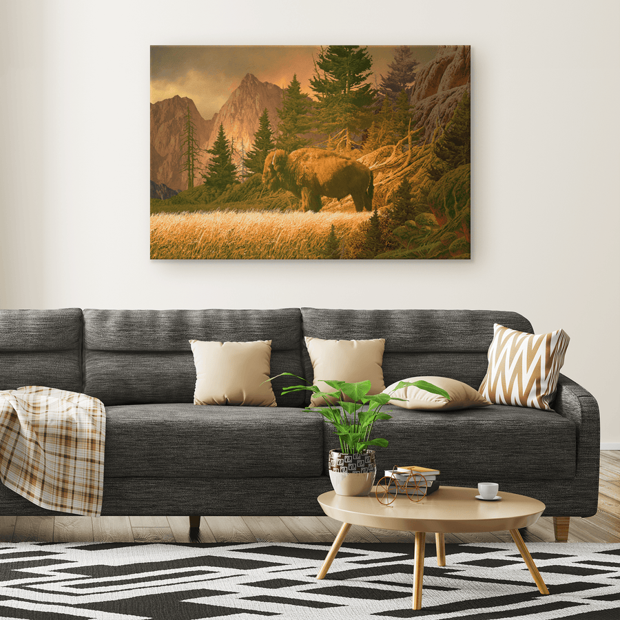 Buffalo in the Rockies - 5 sizes available - Yellowstone Style