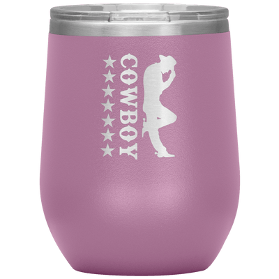 Cowboy 12 oz Wine Tumbler - 13 colors available - Yellowstone Style