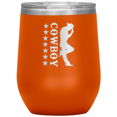 Cowboy 12 oz Wine Tumbler - 13 colors available - Yellowstone Style