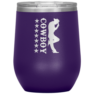 Cowboy 12 oz Wine Tumbler - 13 colors available - Yellowstone Style
