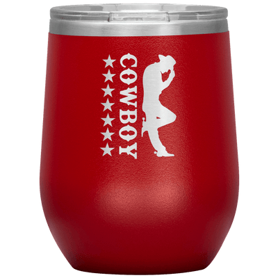 Cowboy 12 oz Wine Tumbler - 13 colors available - Yellowstone Style