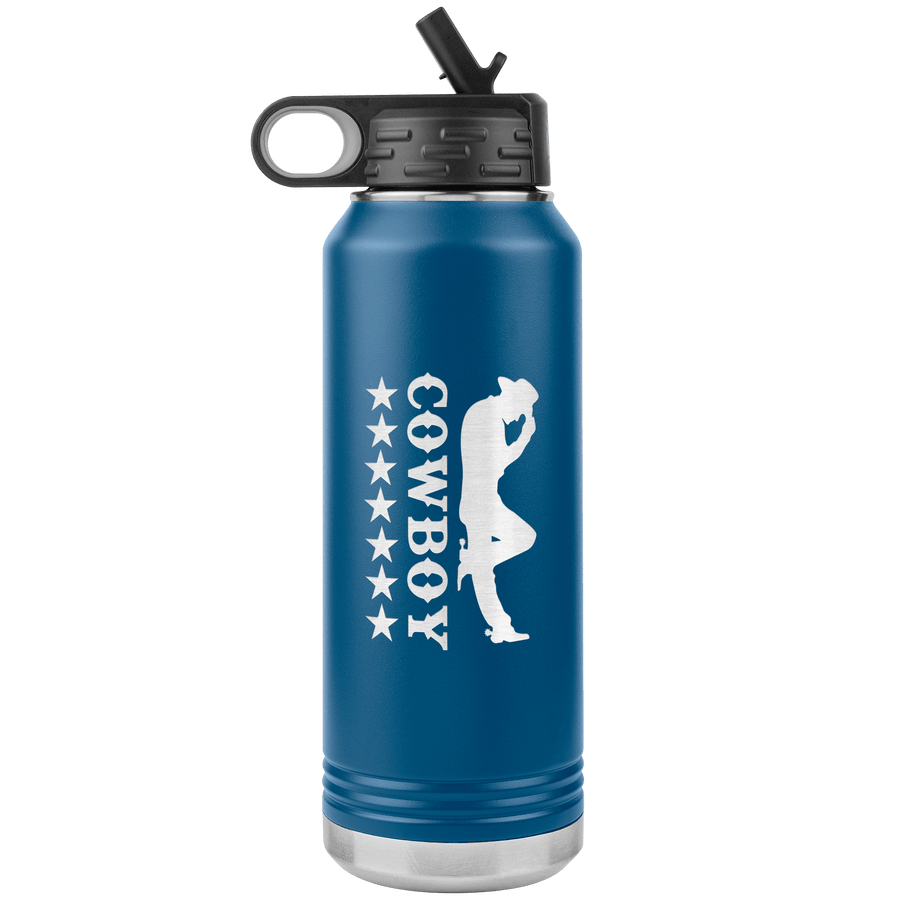 Cowboy 32 oz Water Bottle Tumbler - 13 colors available