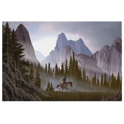 Cowboy in the Rockies - 5 sizes available - Yellowstone Style