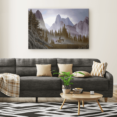 Cowboy in the Rockies - 5 sizes available - Yellowstone Style