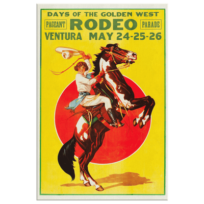 Days of the Golden West Rodeo Poster - Yellowstone Style