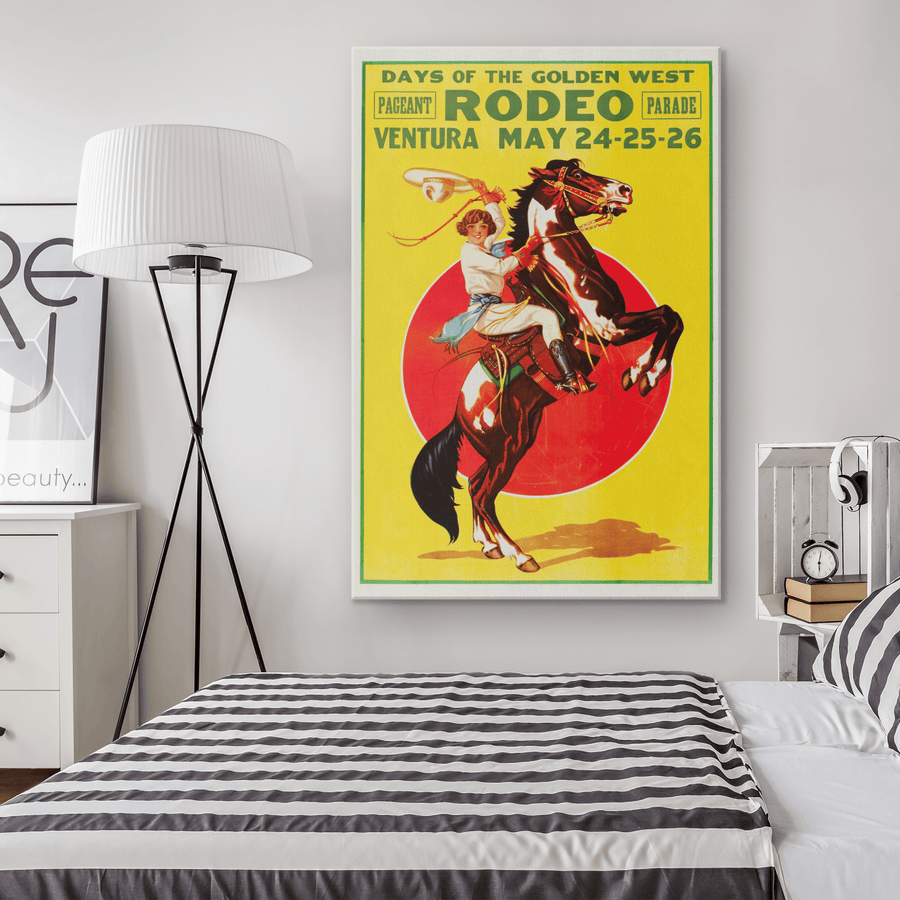 Days of the Golden West Rodeo Poster - Yellowstone Style