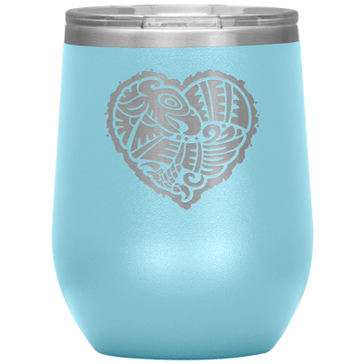 Eagle's Heart 12 oz Wine Tumbler - 13 colors available - Yellowstone Style