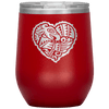 Eagle's Heart 12 oz Wine Tumbler - 13 colors available - Yellowstone Style