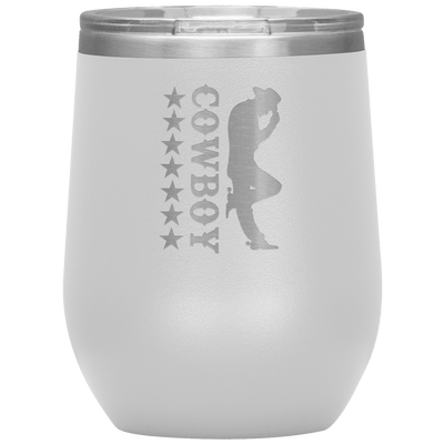 Cowboy 12 oz Wine Tumbler - 13 colors available - Yellowstone Style