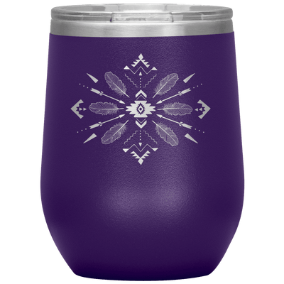 Feathered Arrows 12 oz Wine Tumbler - 13 colors available - Yellowstone Style