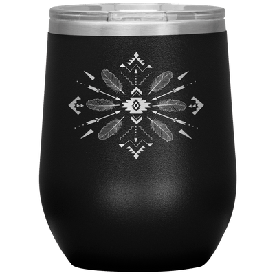 Feathered Arrows 12 oz Wine Tumbler - 13 colors available - Yellowstone Style