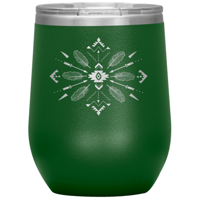 Feathered Arrows 12 oz Wine Tumbler - 13 colors available - Yellowstone Style