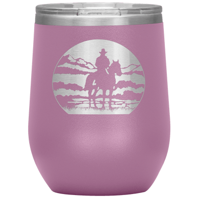 Mountain Rider 12 oz Wine Tumbler - 13 colors available - Yellowstone Style