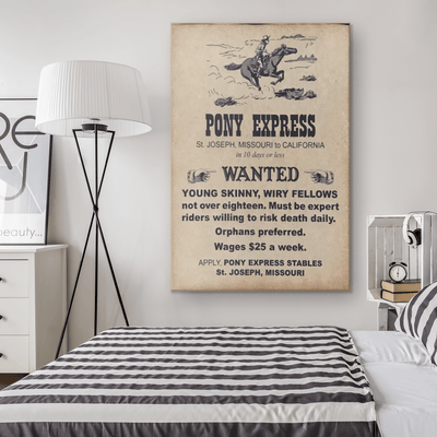 Pony Express Vintage Poster - Yellowstone Style