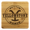 Yellowstone Circle Y Square Bamboo Coasters
