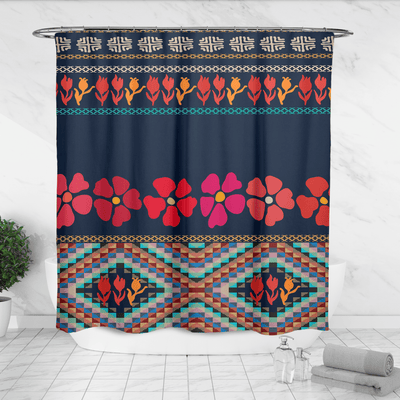 Ranch Poppies Shower Curtain - Yellowstone Style
