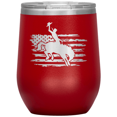 Rodeo Cowboy 12 oz Wine Tumbler - 13 colors available - Yellowstone Style