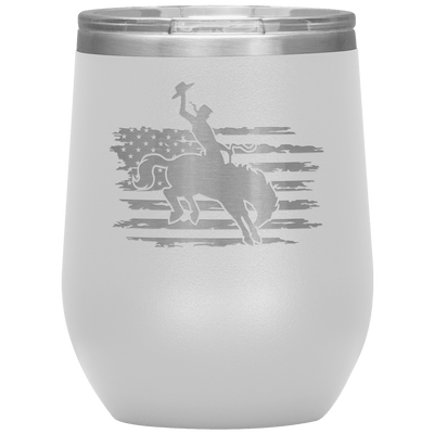 Rodeo Cowboy 12 oz Wine Tumbler - 13 colors available - Yellowstone Style